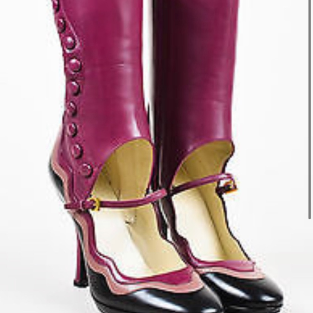 Prada Capretto Ankle Shoe Bootie